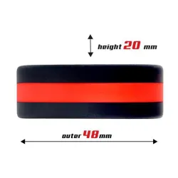 Beast Rings Cockring silicone Beast Rings 36mm Noir-Rouge